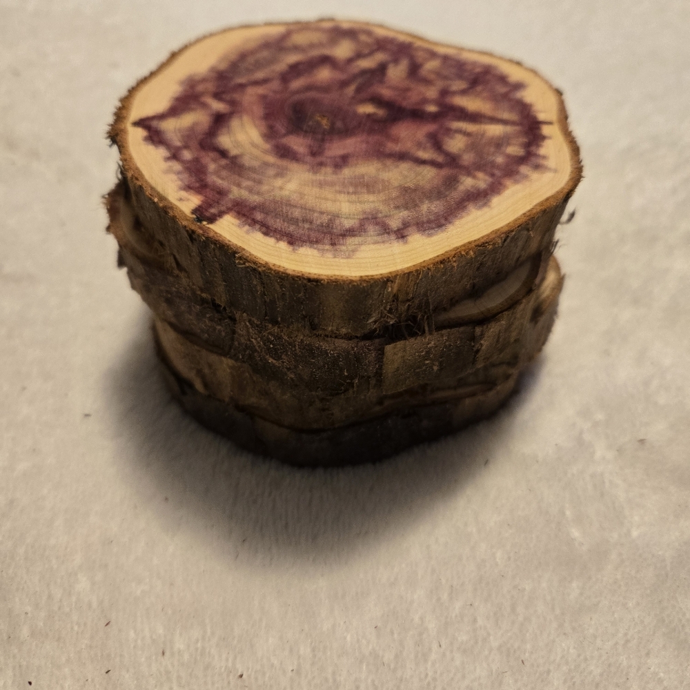 Handmade Wood Coasters Set of Four Eastern Red Cedar - Picture 5 of 6